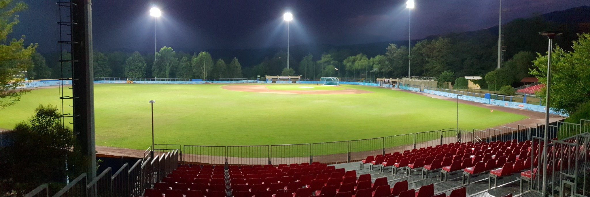 European Baseball Championship venue prepared for night competition