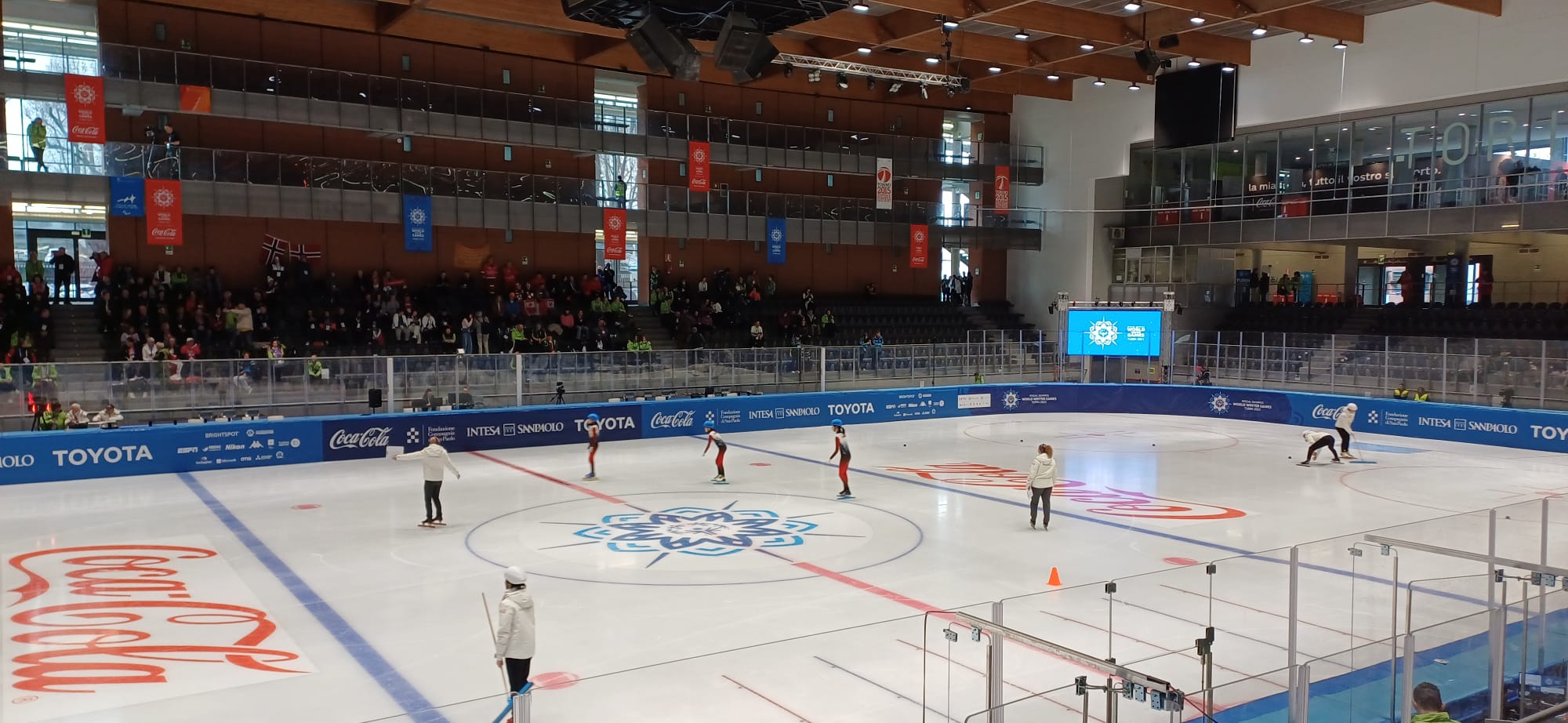 Special Olympics speed skating at PalaTazzoli